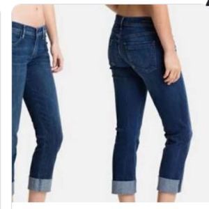 Citizens of Humanity straight leg cuffed dark wash jeans